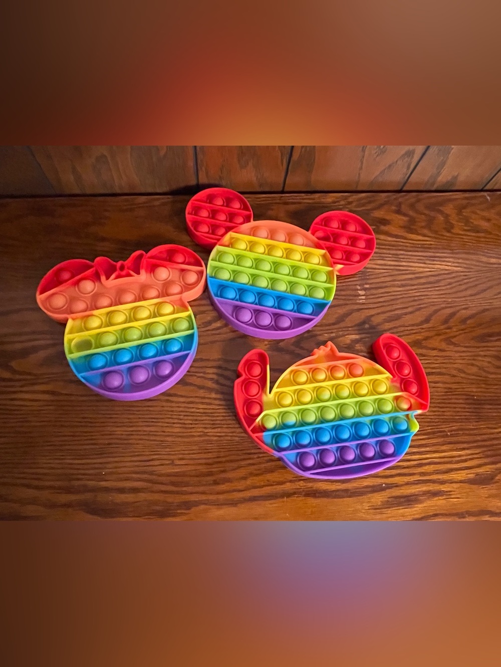 3 Disney pop it fidget toys